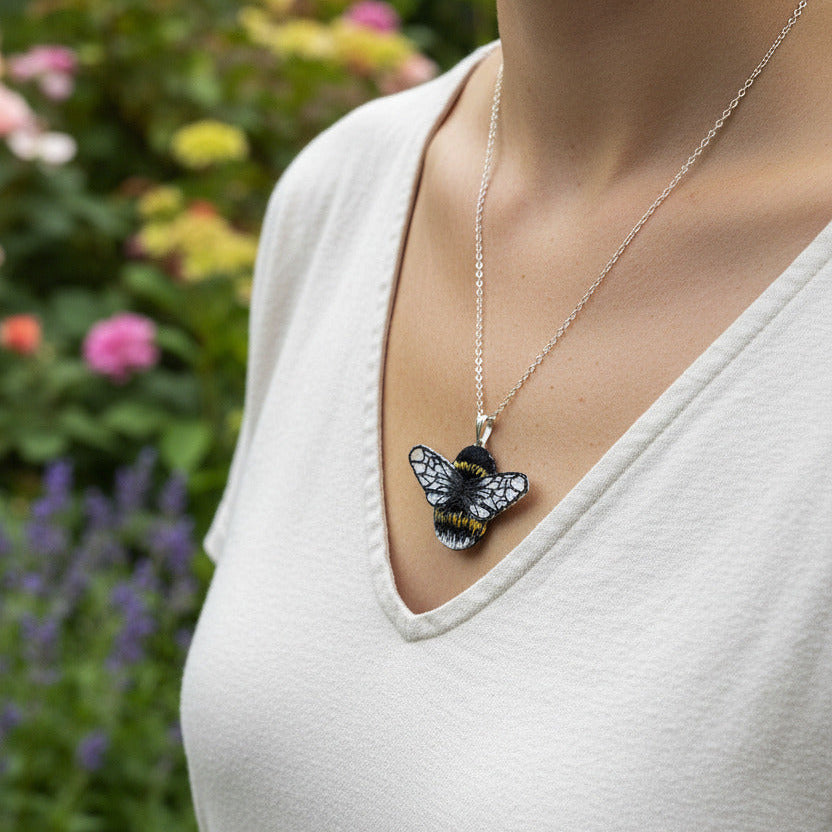 Bumble bee necklace