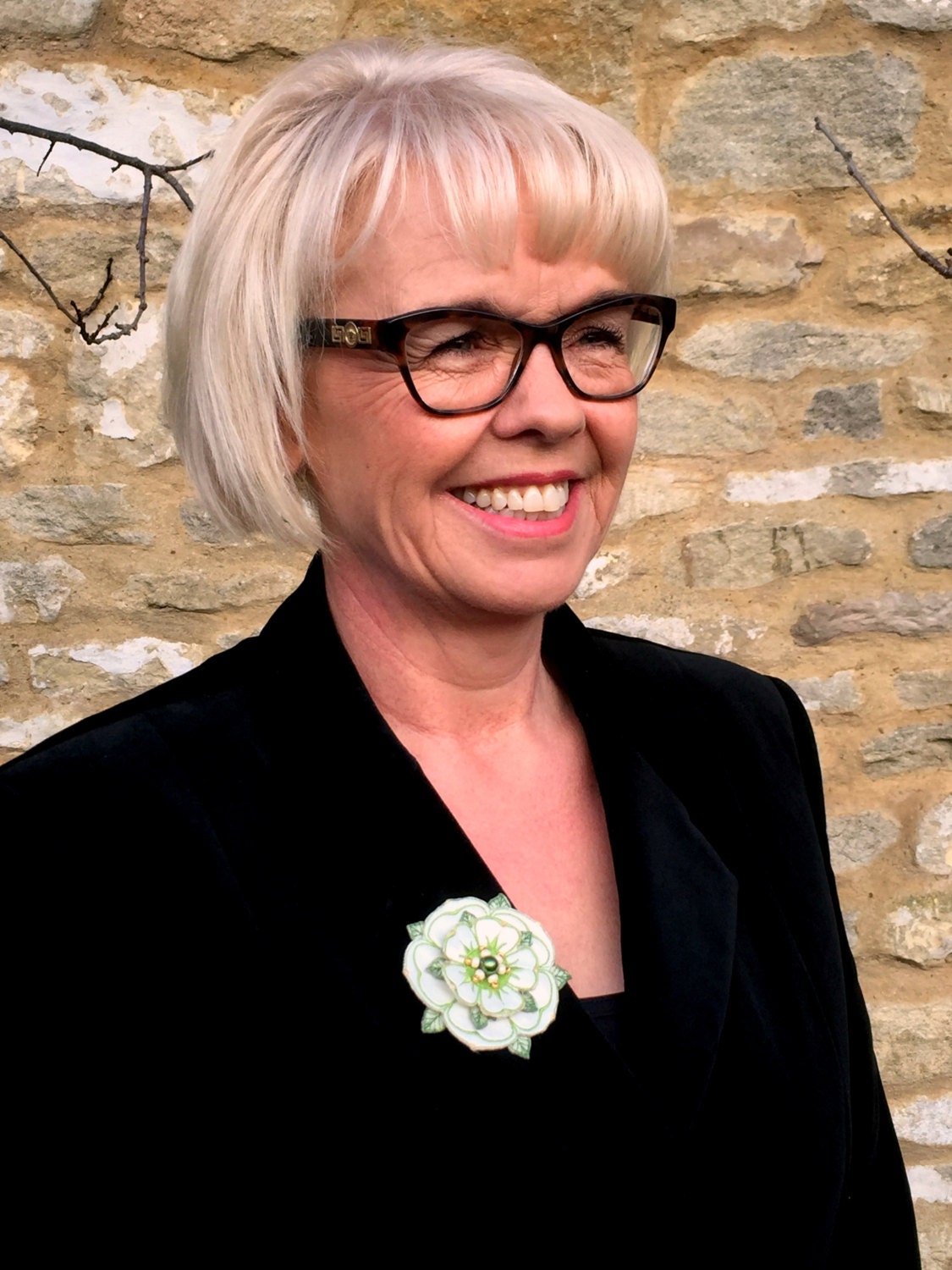 Historical White Rose of York brooch