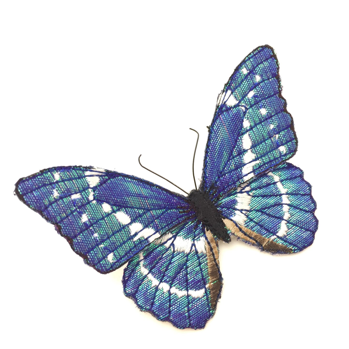 Blue Morpho butterfly, butterfly brooch, Morpho Helena