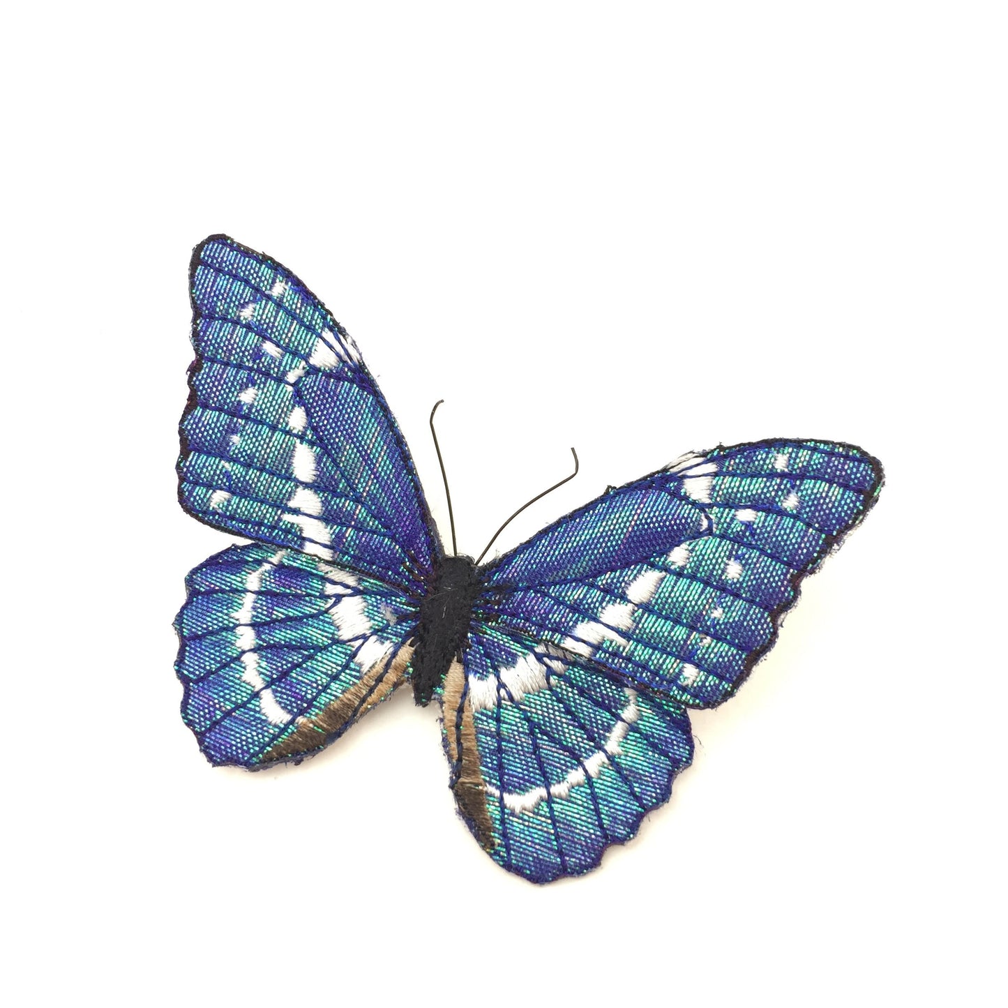 Blue Morpho butterfly, butterfly brooch, Morpho Helena