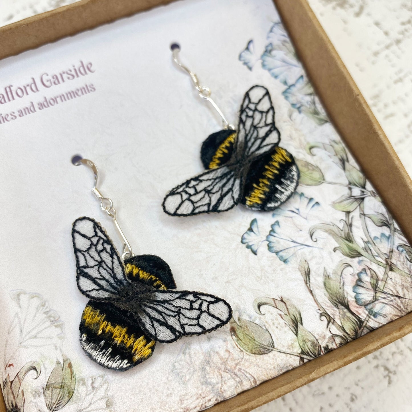 Bumblebee drop earrings