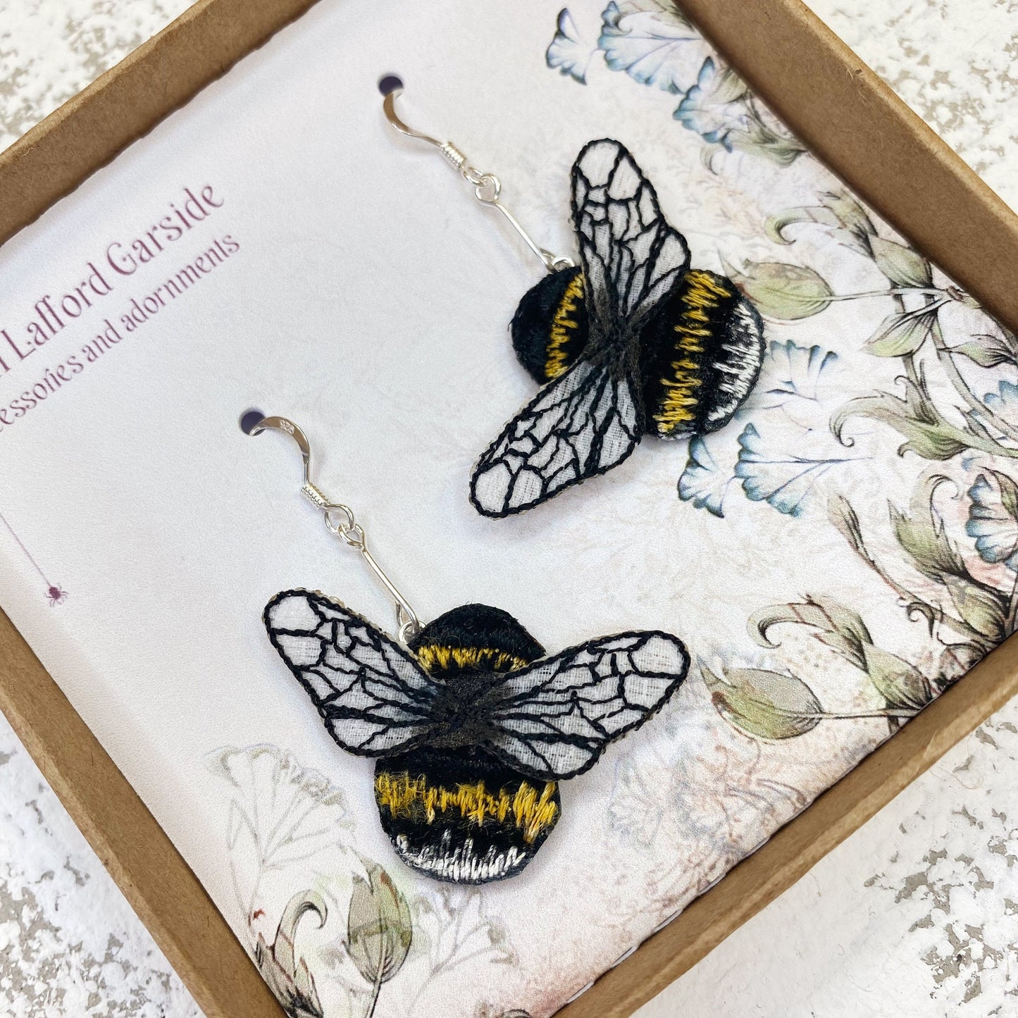 Bumblebee drop earrings