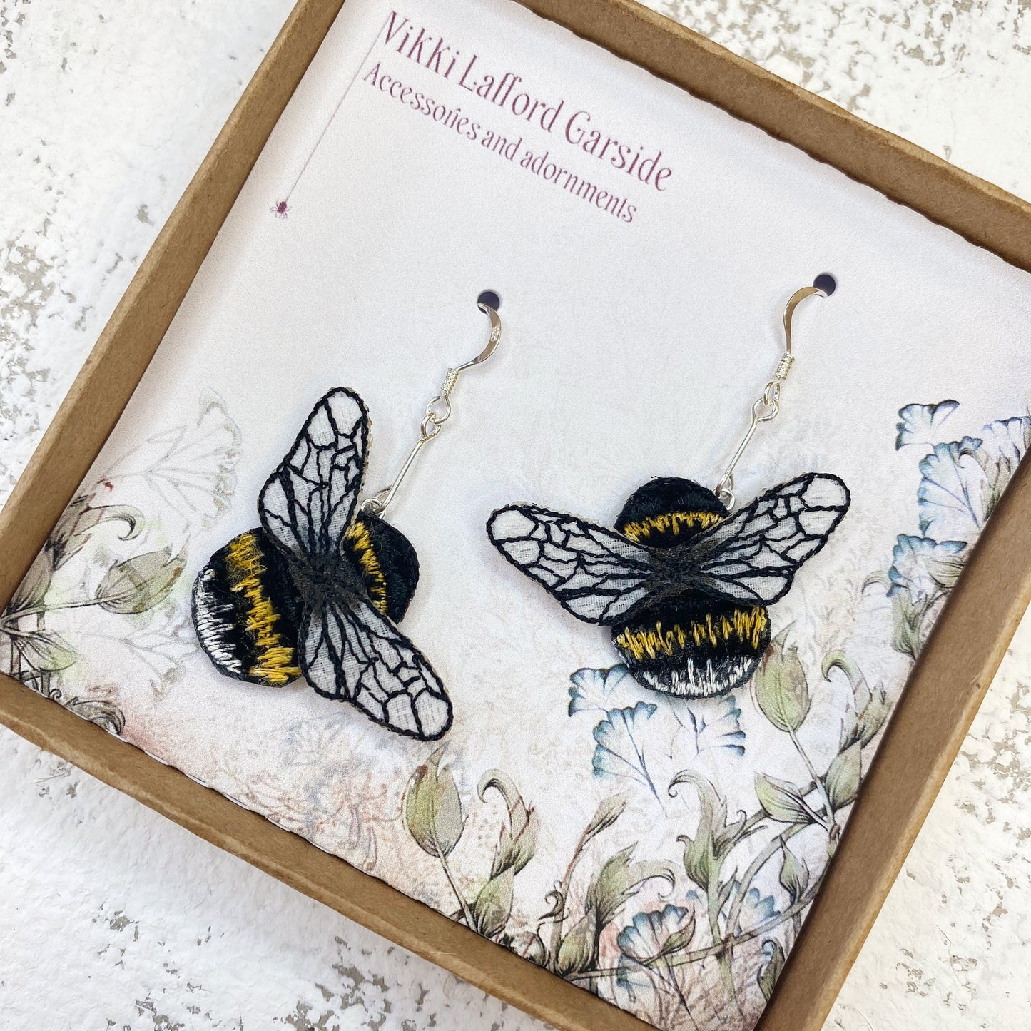 Bumblebee drop earrings