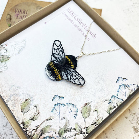 Bumble bee necklace