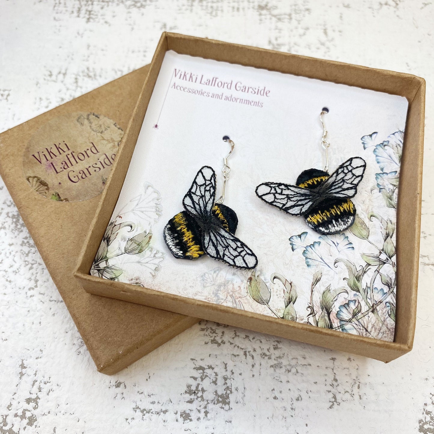 Bumblebee drop earrings