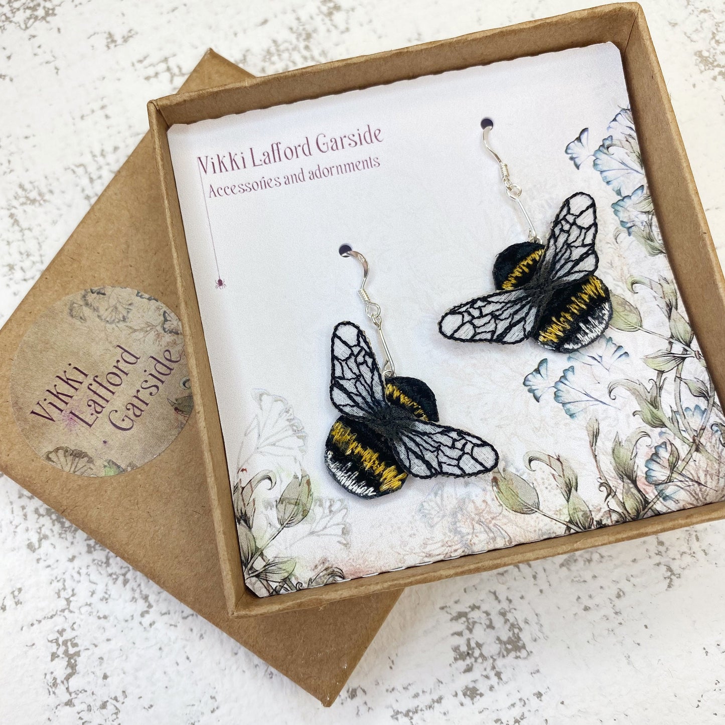 Bumblebee drop earrings