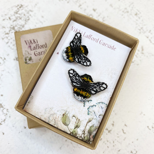 Bumblebee stud earrings