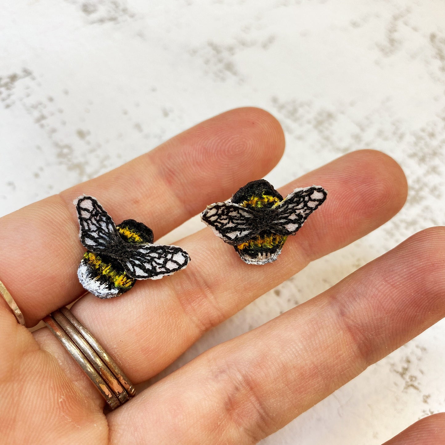 Bumblebee stud earrings