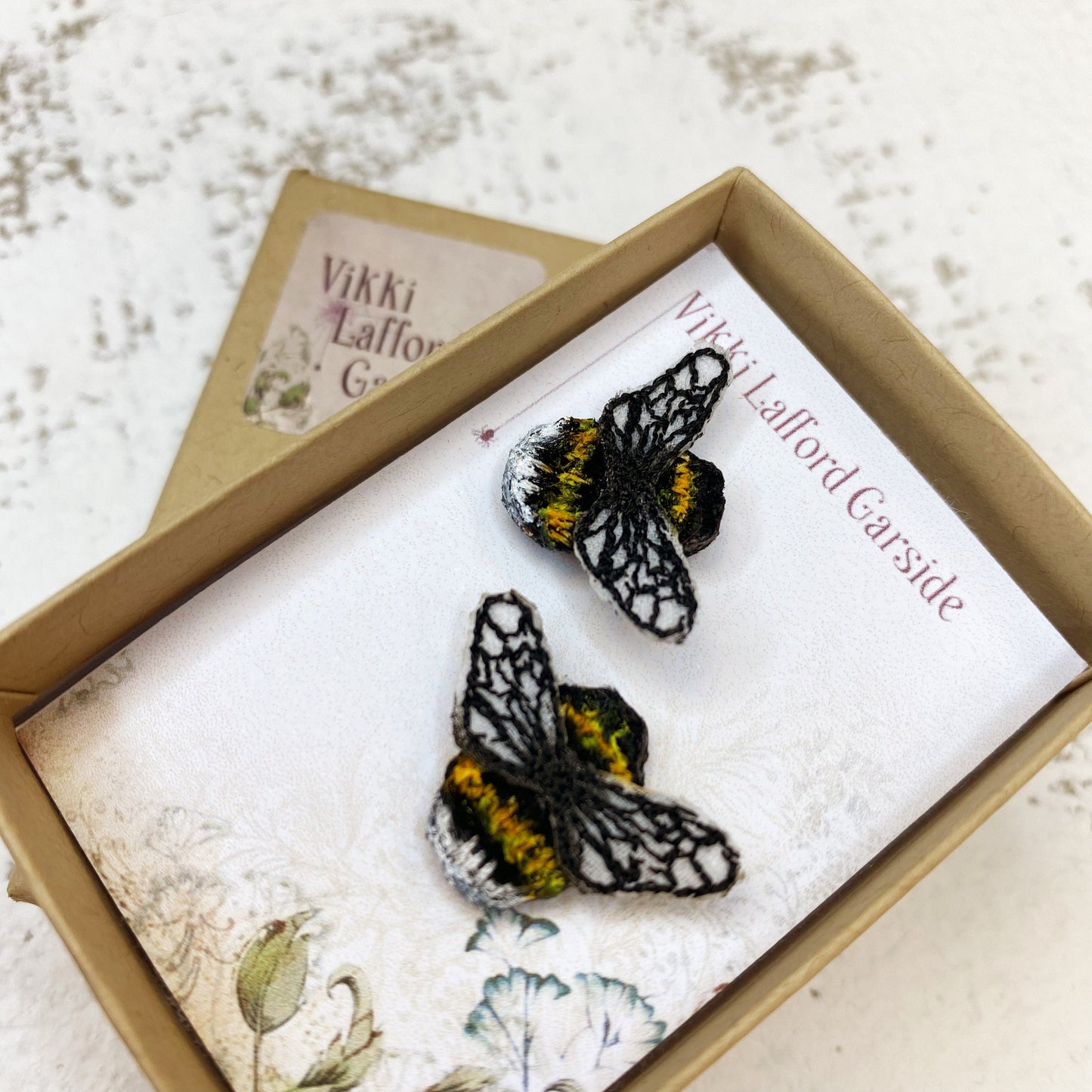 Bumblebee stud earrings