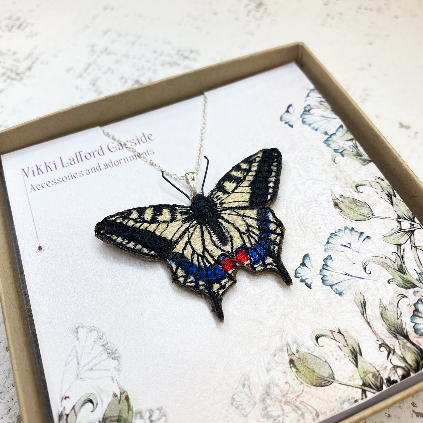 Swallowtail butterfly necklace