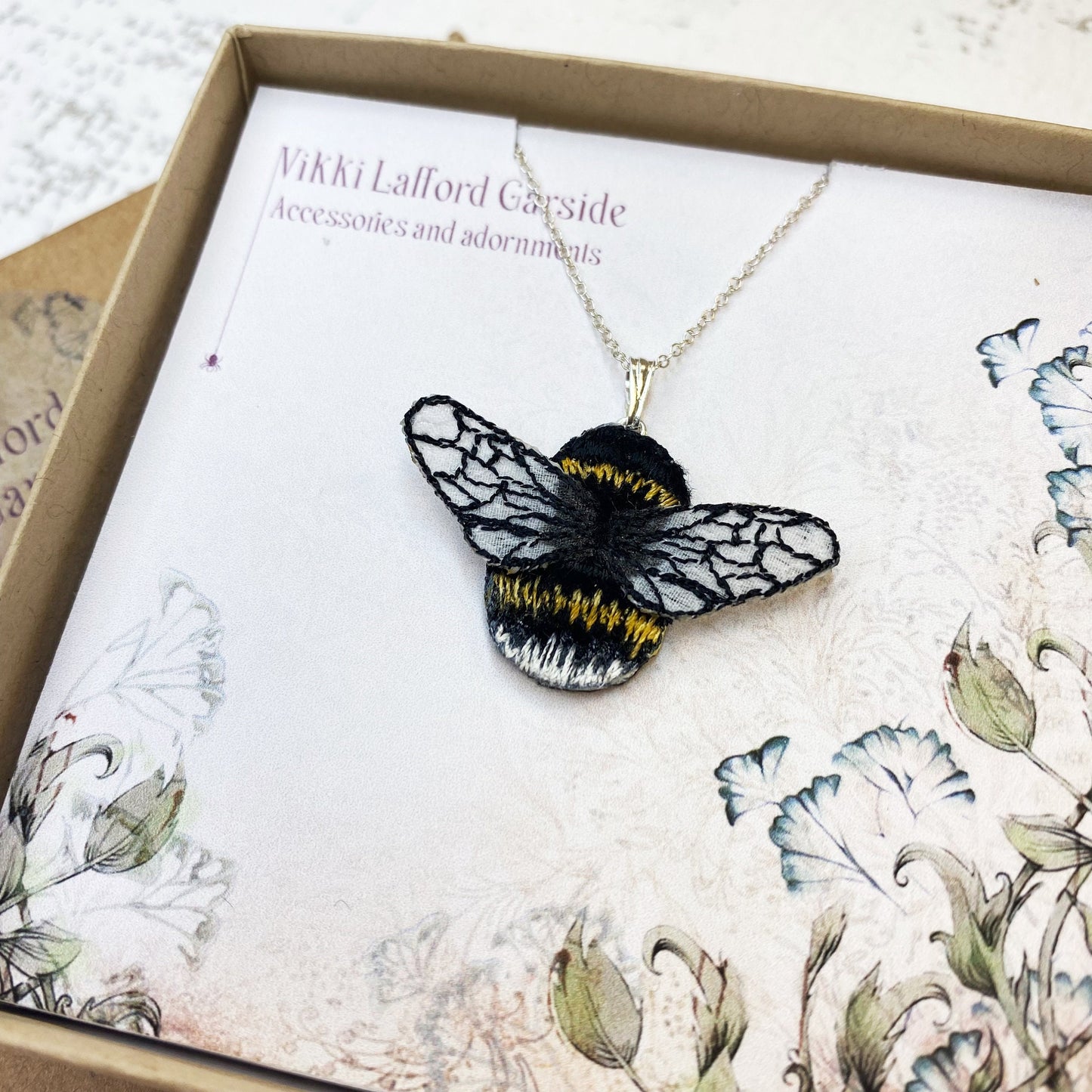 Bumble bee necklace