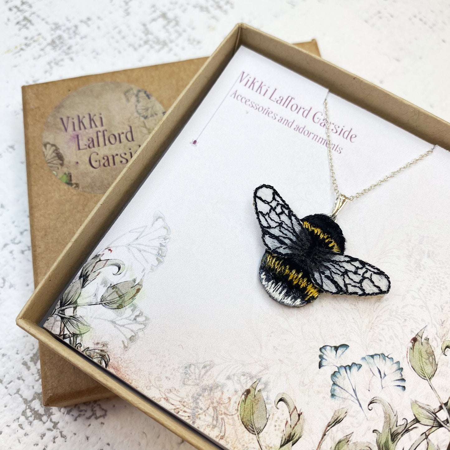 Bumble bee necklace