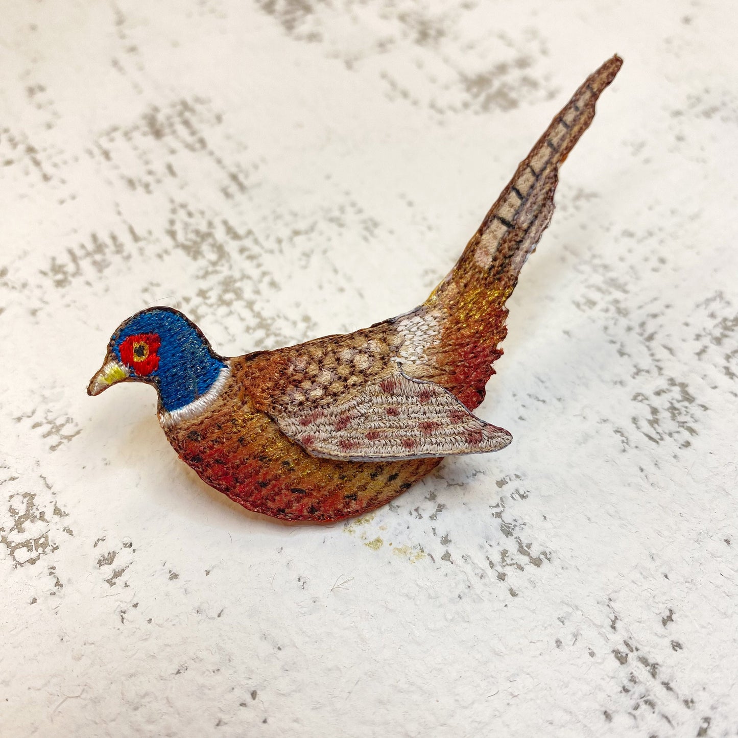 Pheasant brooch, bird pin