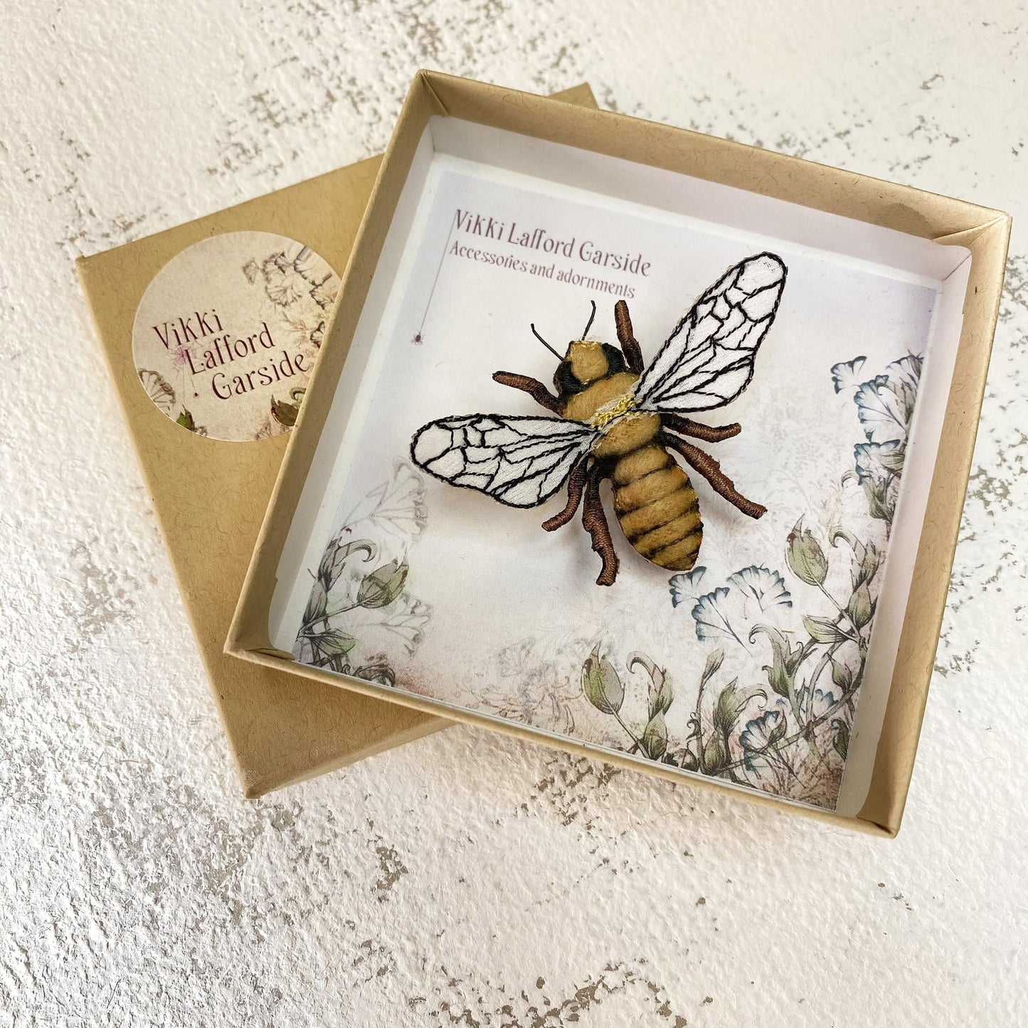 Honey bee brooch