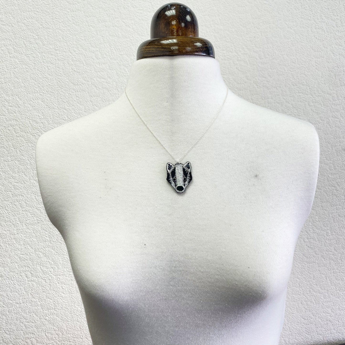 Woodland badger necklace