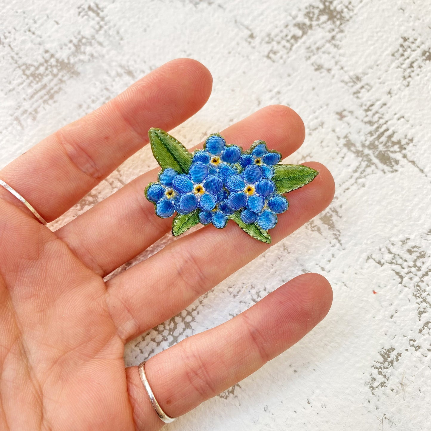 Forget-me-not flower brooch