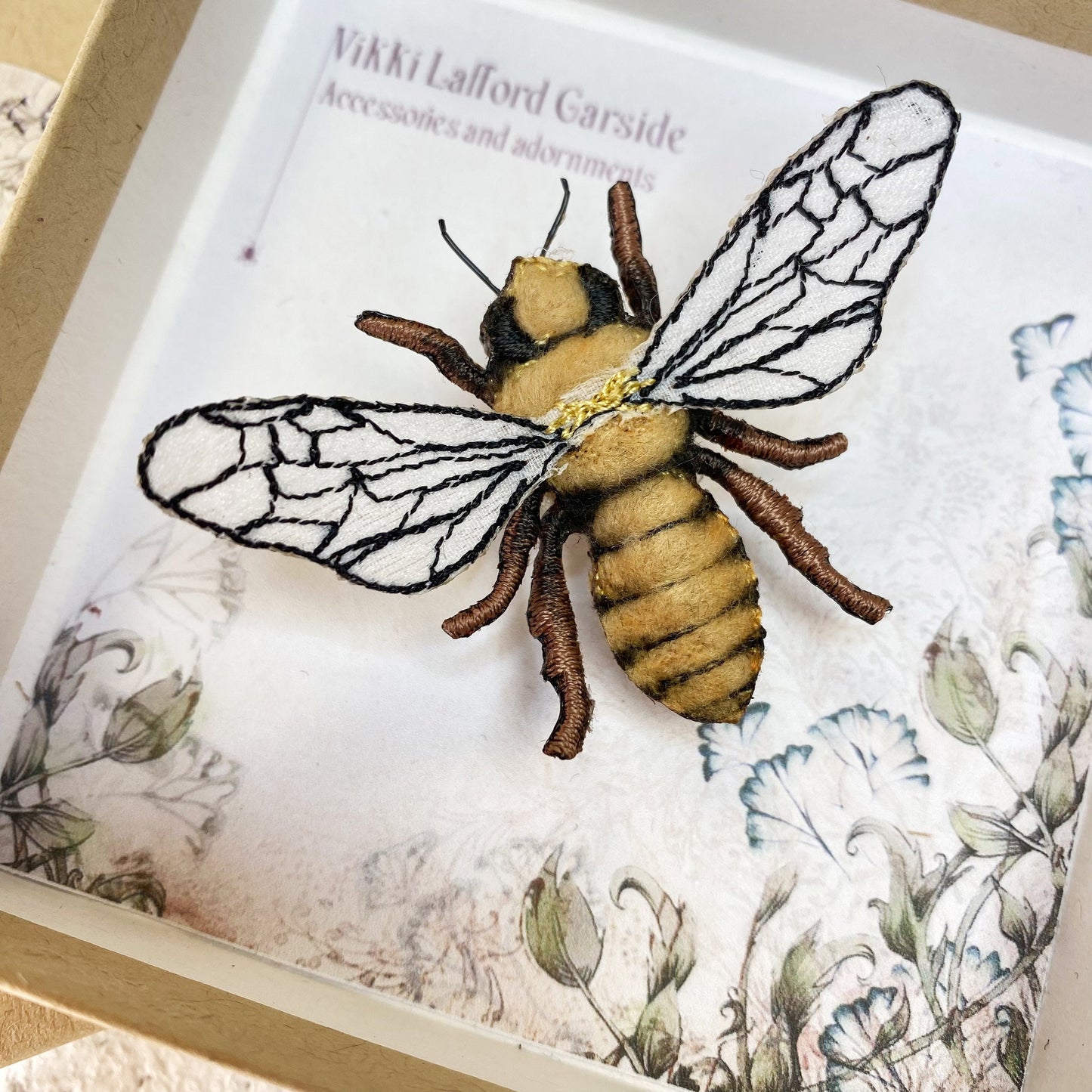 Honey bee brooch