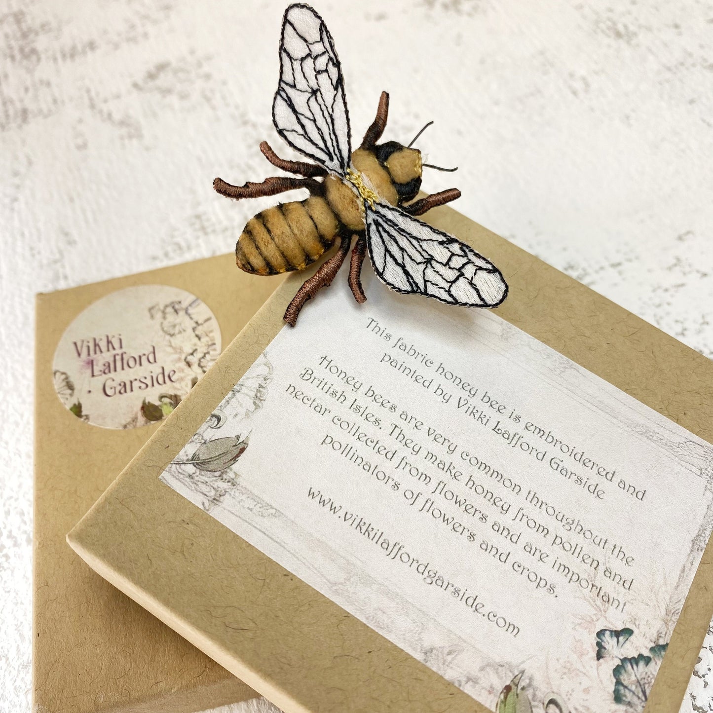 Honey bee brooch