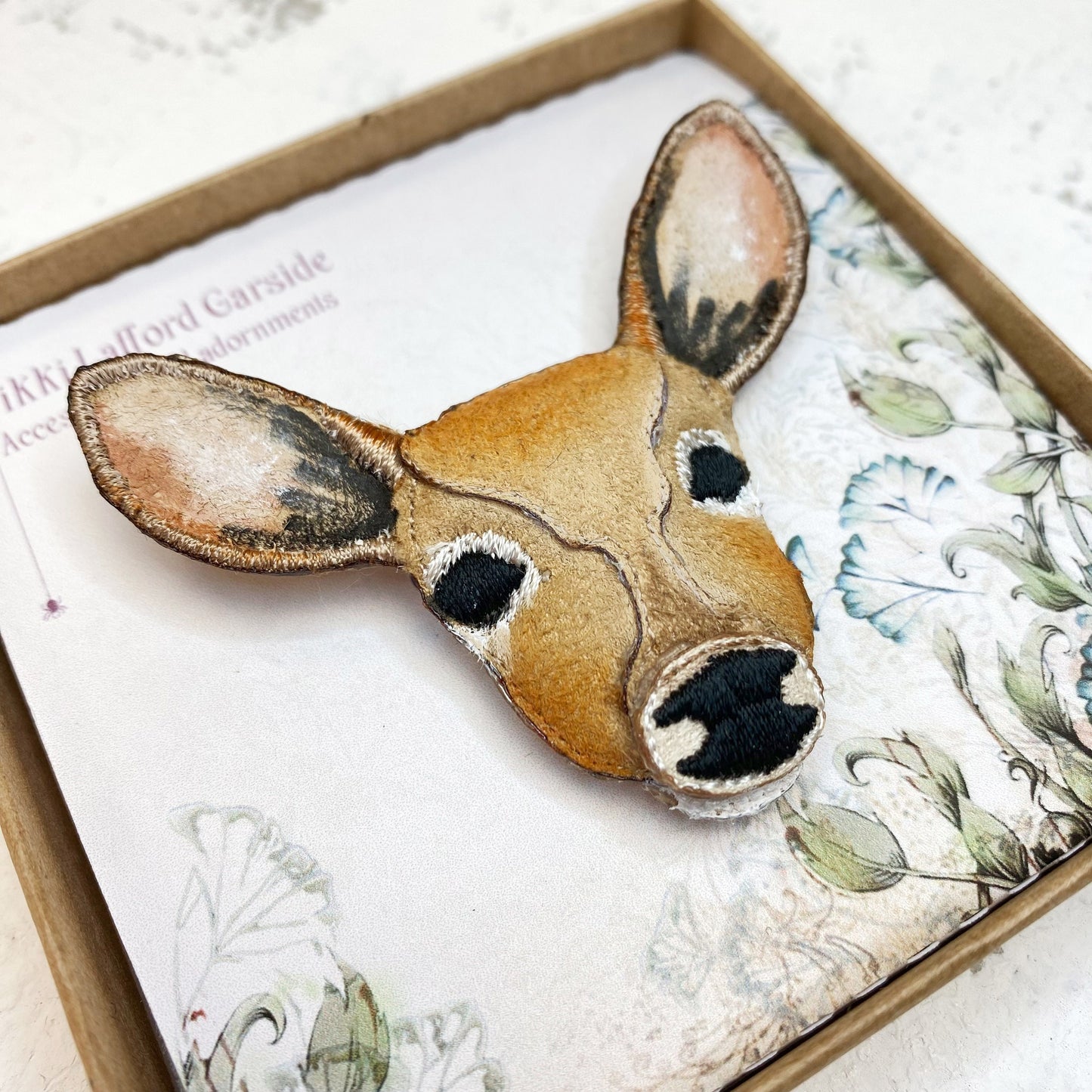 Fawn brooch, young deer brooch