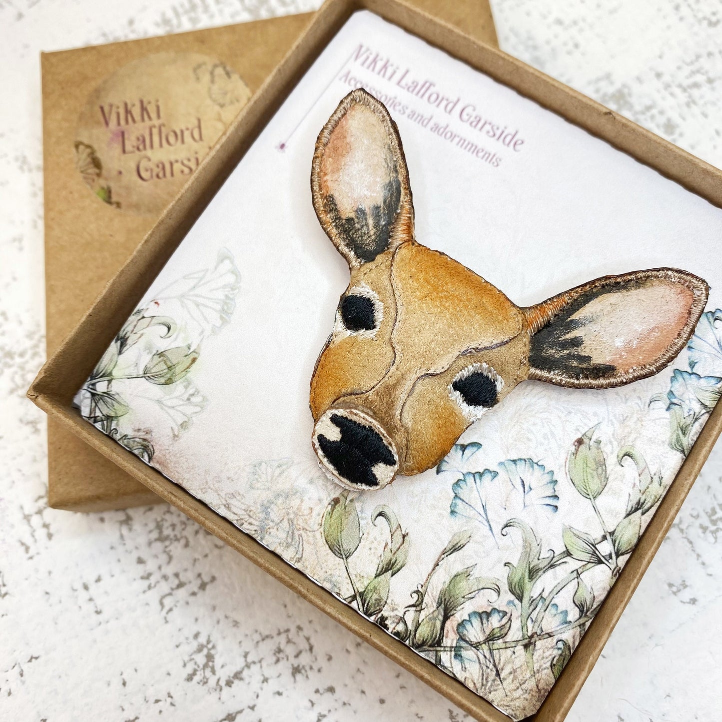 Fawn brooch, young deer brooch