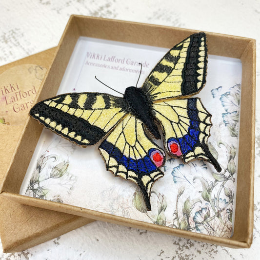 Handmade Swallowtail butterfly brooch