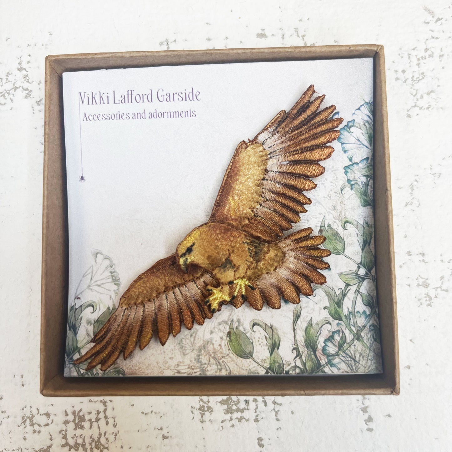 Golden eagle brooch, bird pin