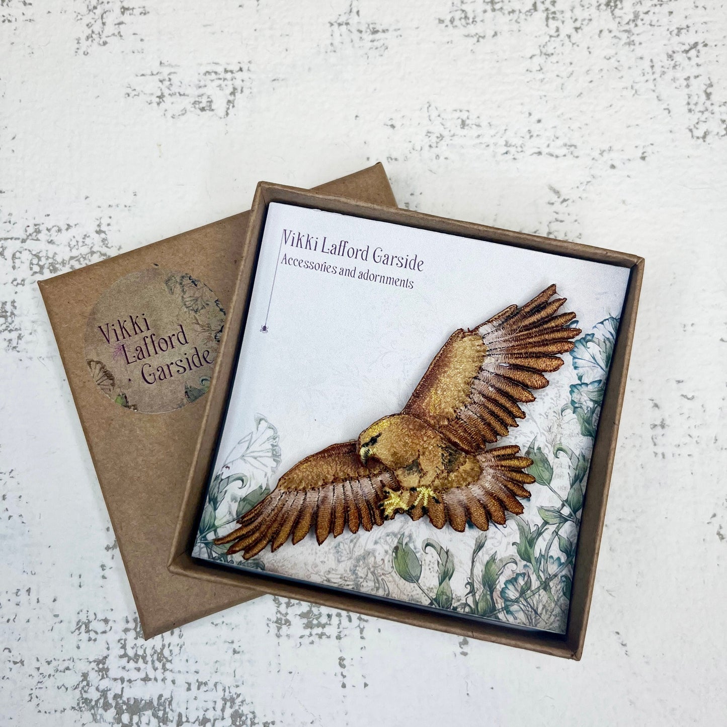 Golden eagle brooch, bird pin