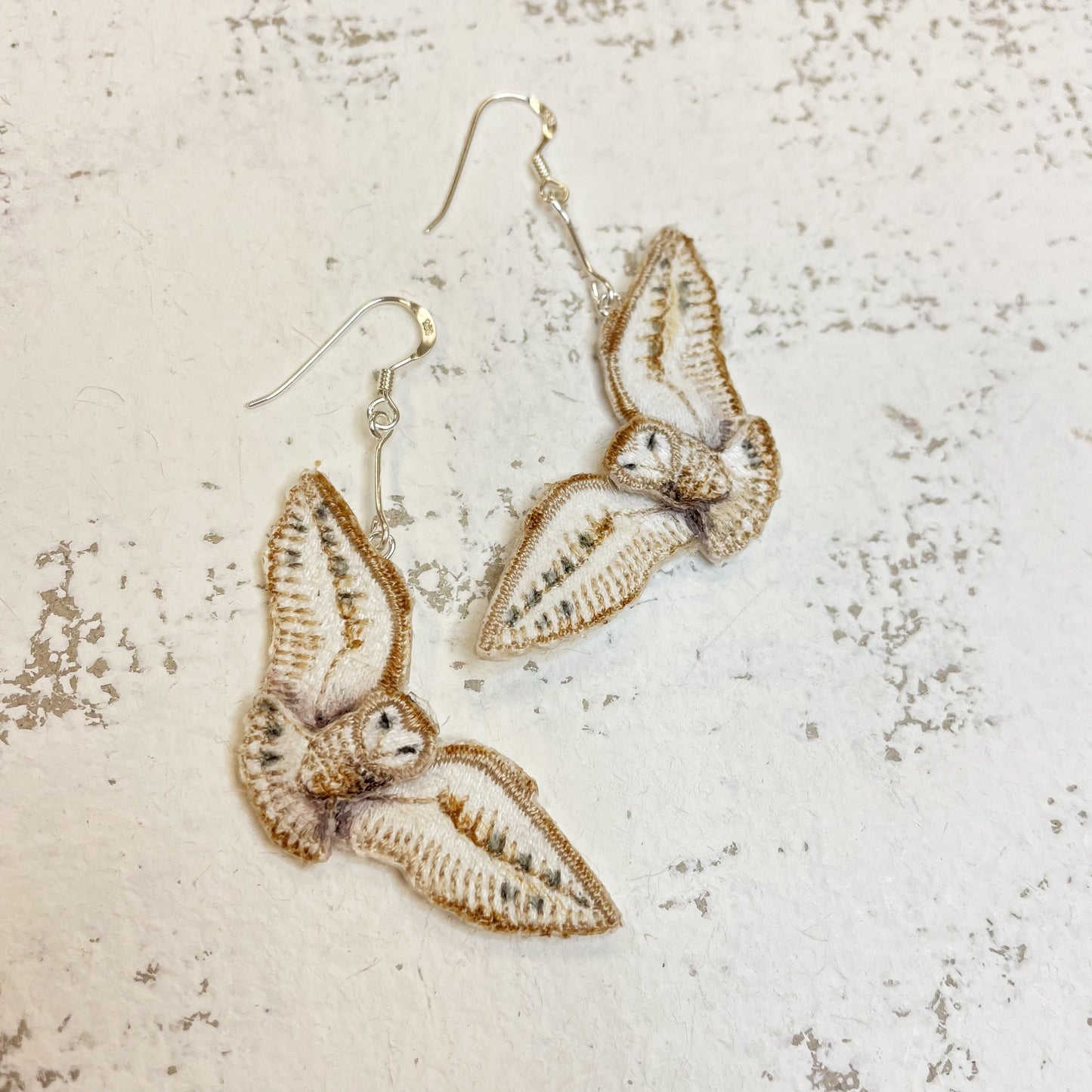 Flying owl earrings