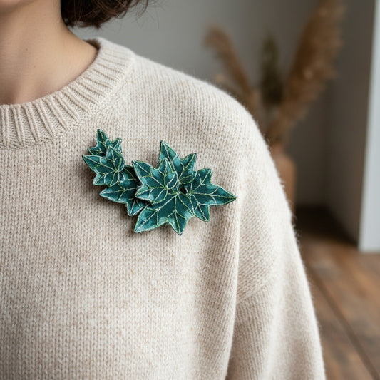 Large ivy leaf brooch