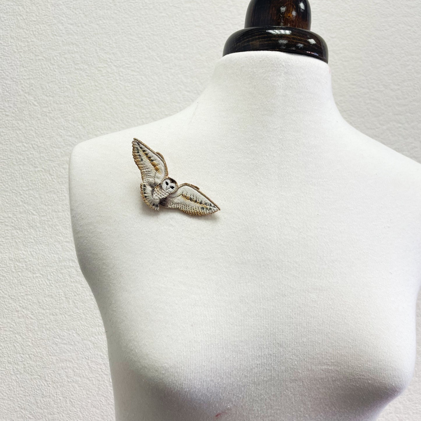Barn owl brooch