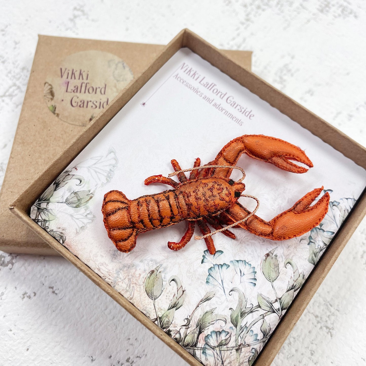 Handcrafted Lobster Brooch