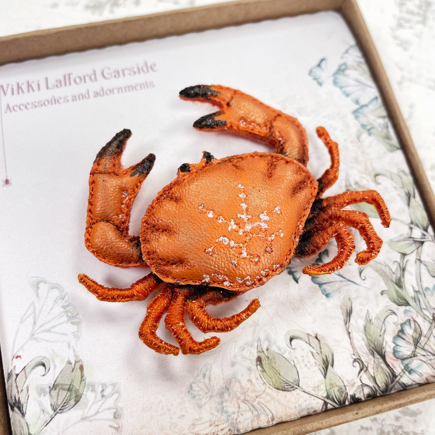 Handcrafted Crab Brooch