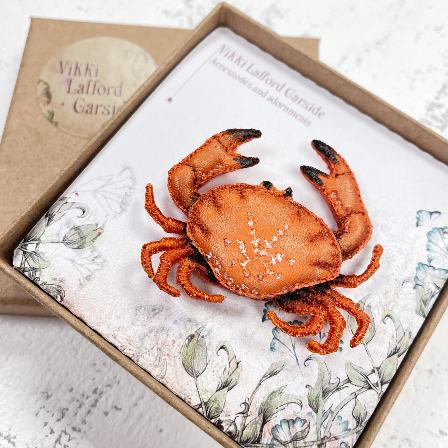Handcrafted Crab Brooch