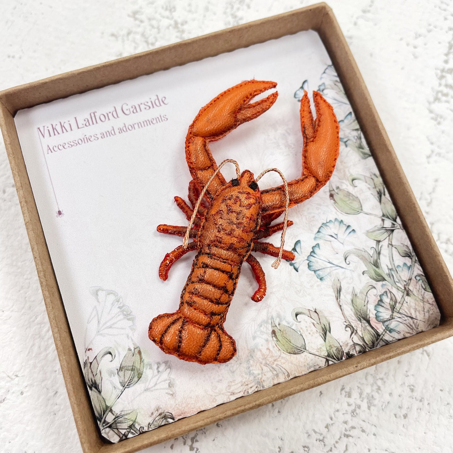 Handcrafted Lobster Brooch