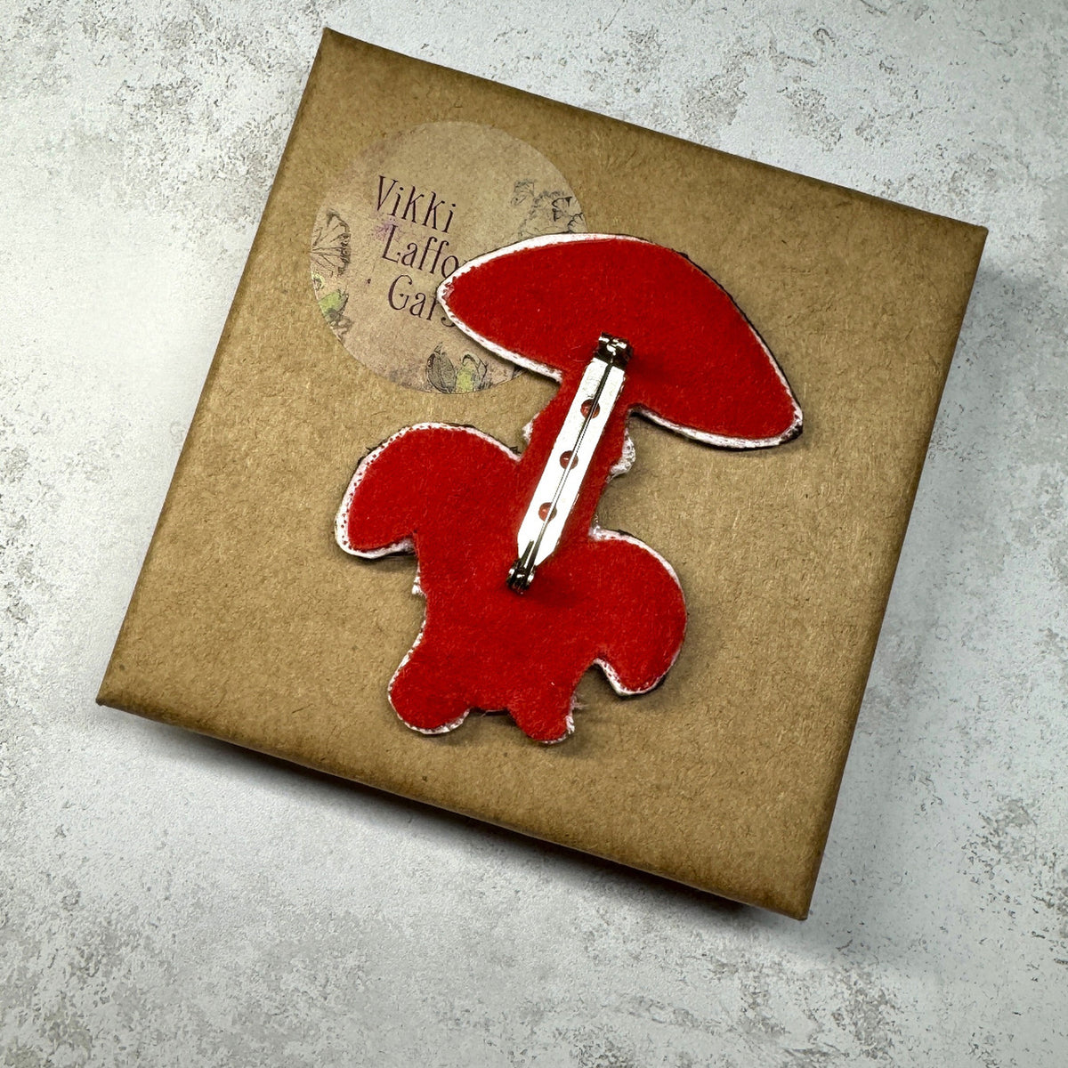 Fly Agaric Mushroom Brooch – Embroidered & Hand-Painted Textile Jewellery for Autumn